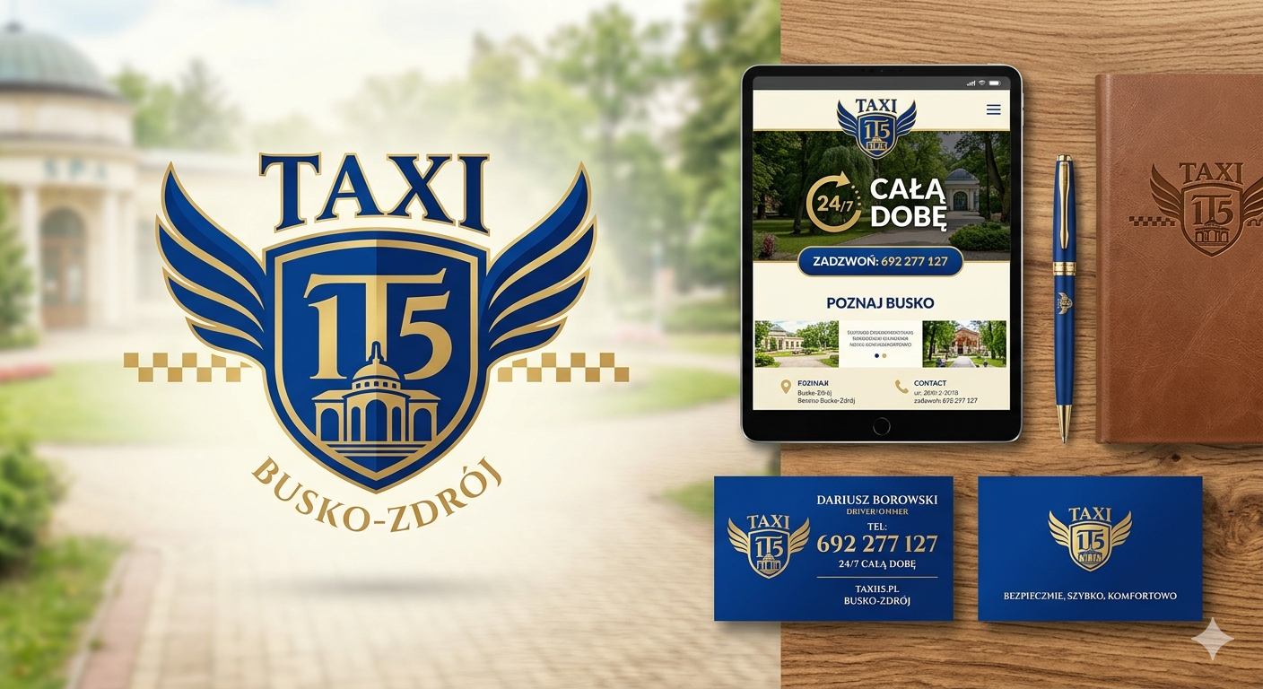 Busko-Zdrój uzdrowisko park zdrojowy taxi